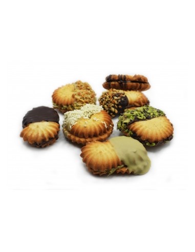 Biscuits Mixtes Farcis Chocolat et Pistache 500 gr