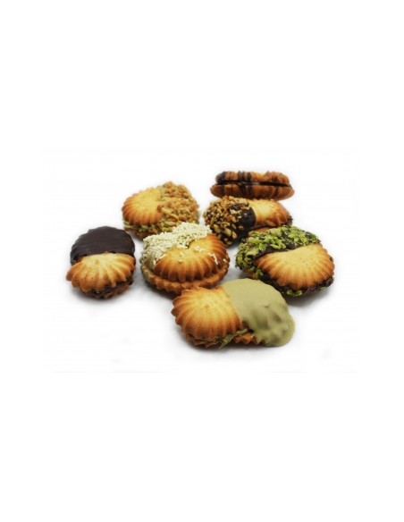 Biscuits Mixtes Farcis Chocolat et Pistache 500 gr