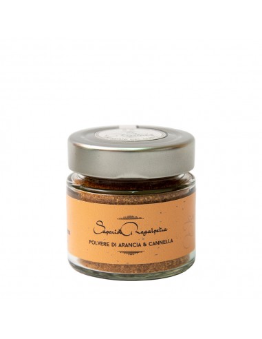Orange and Cinnamon Powder Flavor 40g jar Sapori di Regalpetra