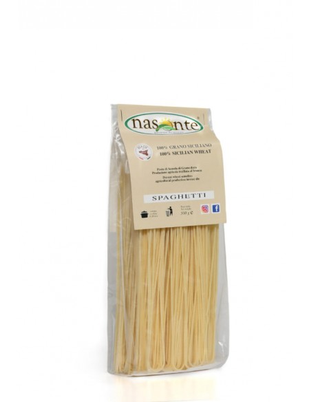 Spaghetti Pasta di Semola di Grano duro Siciliano 100% 500 gr Nasonte