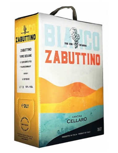 Zabuttino Chardonnay IGP Terre Siciliane 3 lt Cantina Cellaro